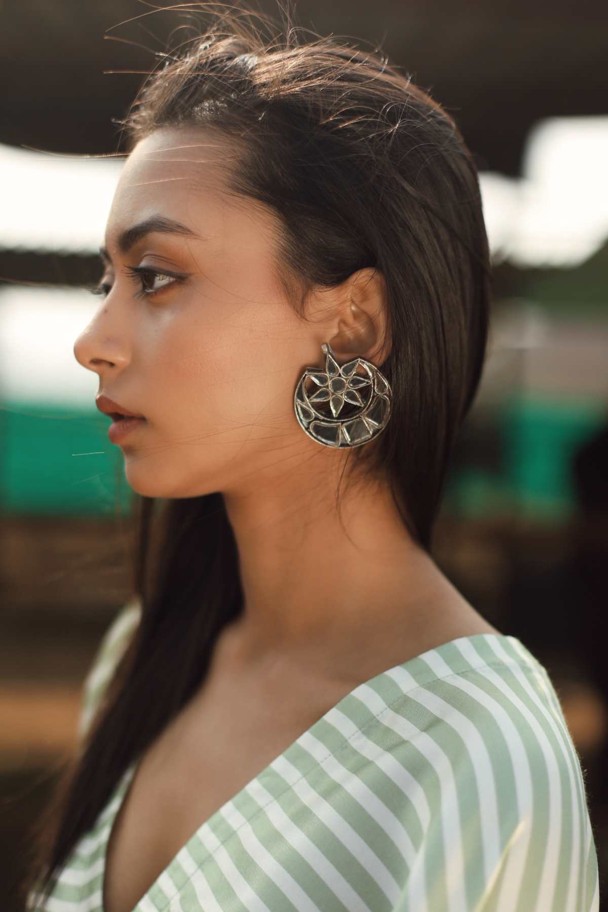 Buy Designer Chand Glass Earrings Online